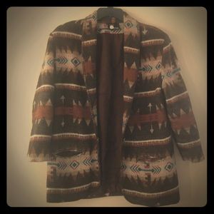Southwest Wool Like Blazer